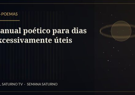 Manual poético para dias excessivamente úteis — SAT-Poemas