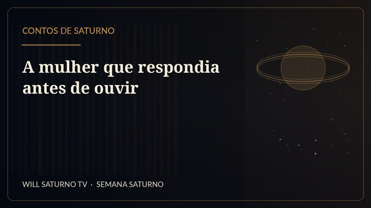 A mulher que respondia antes de ouvir — Contos de Saturno